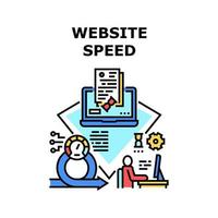 Website Speed Vector Concept Color Illustration