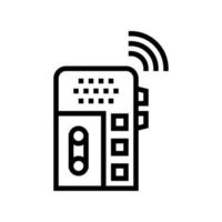 dictáfono, grabadora de voz gadget línea icono vector ilustración