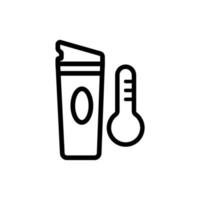 thermo cup high temperature icon vector outline illustration