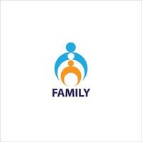 family logo with negative space style vector