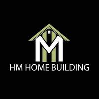 hm initial home building logo vector