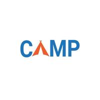 simple camp logo template vector