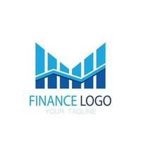 negocio finanzas y marketing logo vector ilustración plantilla icono diseño contabilidad financiera logo con moderno vector concepto