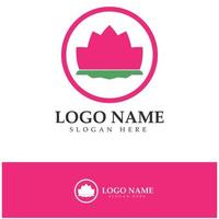 Flower logo vector illustration design icon template