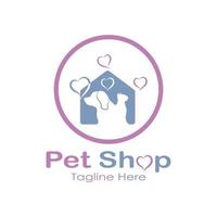 pet shop logo design icon illustration template vector with modern concept