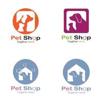 pet shop logo design icon illustration template vector with modern concept