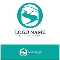 River Logo vector icon illustration design template