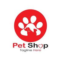 pet shop logo design icon illustration template vector with modern concept