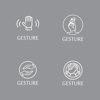 Hand gestures and sign language isolated vector