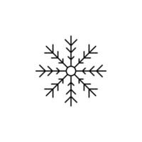 invierno, nevadas, nieve, copo de nieve delgada línea icono vector ilustración logotipo plantilla. adecuado para muchos propósitos.