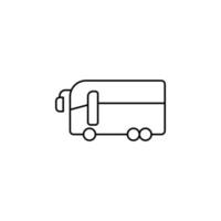 Bus, Autobus, Public, Transportation Thin Line Icon Vector Illustration Logo Template. Suitable For Many Purposes.