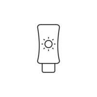 Sunblock, Sunscreen, Lotion, Summer Thin Line Icon Vector Illustration Logo Template. Suitable For Many Purposes.