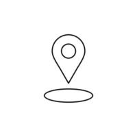 GPS, Map, Navigation, Direction Thin Line Icon Vector Illustration Logo Template. Suitable For Many Purposes.