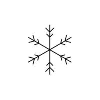 invierno, nevadas, nieve, copo de nieve delgada línea icono vector ilustración logotipo plantilla. adecuado para muchos propósitos.