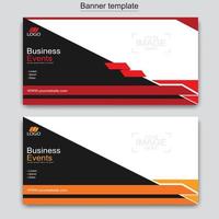 Vector abstract design web banner template. Abstract geometric web banner template on grey background.