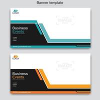 Vector abstract design web banner template. Abstract geometric web banner template on grey background.