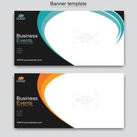 Vector abstract design web banner template. Web Design Elements - Header Design. Abstract geometric web banner template on grey background.