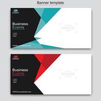 Vector abstract design web banner template. Abstract geometric web banner template on grey background.