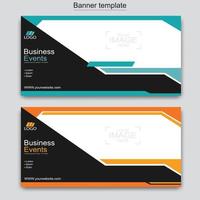 Vector abstract design web banner template. Abstract geometric web banner template on grey background.