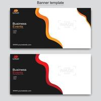 Vector abstract design web banner template. Web Design Elements - Header Design. Abstract geometric web banner template on grey background.