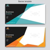 Vector abstract design web banner template. Abstract geometric web banner template on grey background.