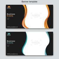 Vector abstract design web banner template. Web Design Elements - Header Design. Abstract geometric web banner template on grey background.