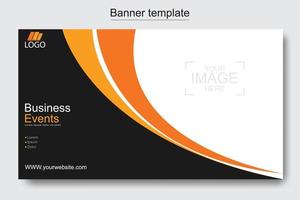 Vector abstract design web banner template. Web Design Elements - Header Design. Abstract geometric web banner template on grey background.