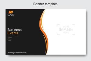 Vector abstract design web banner template. Web Design Elements - Header Design. Abstract geometric web banner template on grey background.