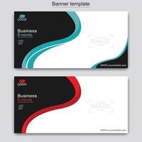 Vector abstract design web banner template. Web Design Elements - Header Design. Abstract geometric web banner template on grey background.