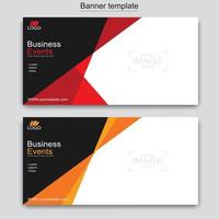 Vector abstract design web banner template. Abstract geometric web banner template on grey background.