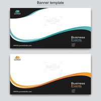 Vector abstract design web banner template. Web Design Elements - Header Design. Abstract geometric web banner template on grey background.