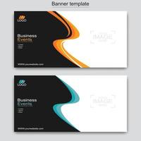 Vector abstract design web banner template. Web Design Elements - Header Design. Abstract geometric web banner template on grey background.