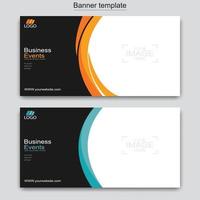 Vector abstract design web banner template. Web Design Elements - Header Design. Abstract geometric web banner template on grey background.