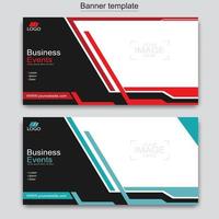 Vector abstract design web banner template. Abstract geometric web banner template on grey background.