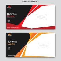 Vector abstract design web banner template. Abstract geometric web banner template on grey background.