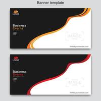 Vector abstract design web banner template. Web Design Elements - Header Design. Abstract geometric web banner template on grey background.