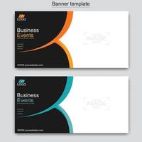 Vector abstract design web banner template. Web Design Elements - Header Design. Abstract geometric web banner template on grey background.