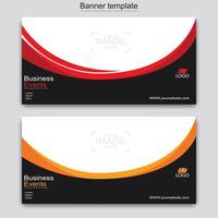 Vector abstract design web banner template. Web Design Elements - Header Design. Abstract geometric web banner template on grey background.