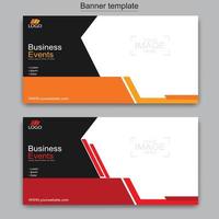 Vector abstract design web banner template. Abstract geometric web banner template on grey background.