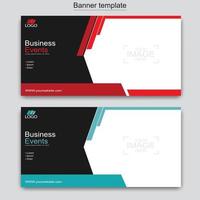 Vector abstract design web banner template. Abstract geometric web banner template on grey background.