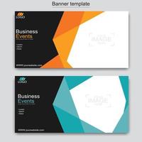 Vector abstract design web banner template. Abstract geometric web banner template on grey background.