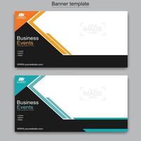 Vector abstract design web banner template. Abstract geometric web banner template on grey background.