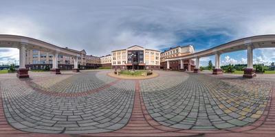 full seamless spherical hdri panorama 360 degrees angle view near historical building with columns in equirectangular projection, ready VR AR virtual reality content photo