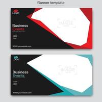 Vector abstract design web banner template. Abstract geometric web banner template on grey background.