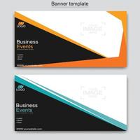 Vector abstract design web banner template. Abstract geometric web banner template on grey background.