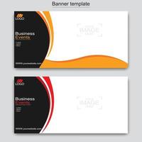 Vector abstract design web banner template. Web Design Elements - Header Design. Abstract geometric web banner template on grey background.