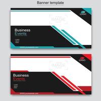 Vector abstract design web banner template. Abstract geometric web banner template on grey background.