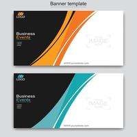 Vector abstract design web banner template. Web Design Elements - Header Design. Abstract geometric web banner template on grey background.