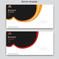 Vector abstract design web banner template. Web Design Elements - Header Design. Abstract geometric web banner template on grey background.