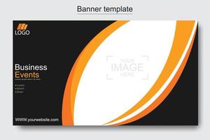 Vector abstract design web banner template. Web Design Elements - Header Design. Abstract geometric web banner template on grey background.